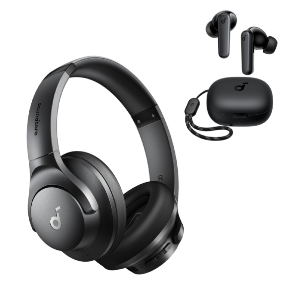 Soundcore by Anker Q20i Noise Cancelling Headphones+ P20i True Wireless Earbuds |