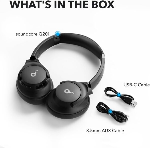 Soundcore by Anker Q20i Hybrid Active Noise Cancelling Headphones, Big Bass