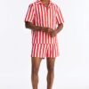 Striped Party Seersucker Button Up Shirt