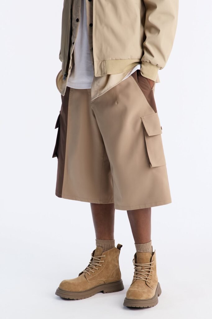 Baggy Elevated High Waist Detail Tech Short