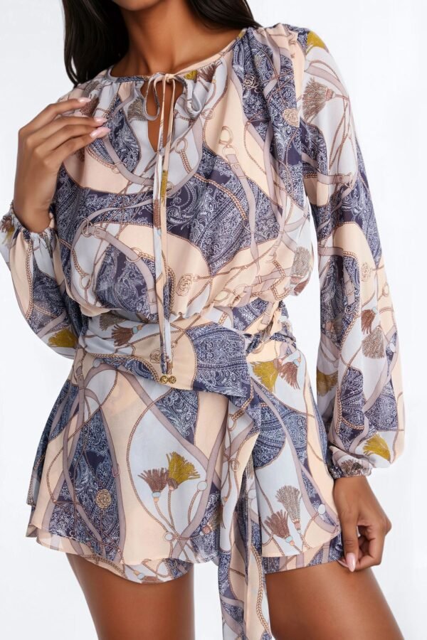 Vale Chiffon Tie Waist Romper