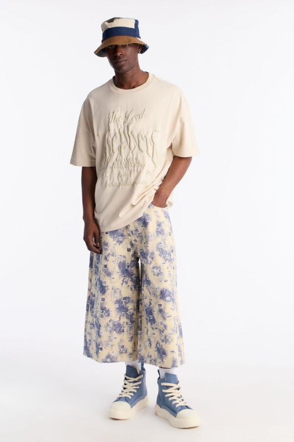 Super Baggy Azure Shred Denim Short