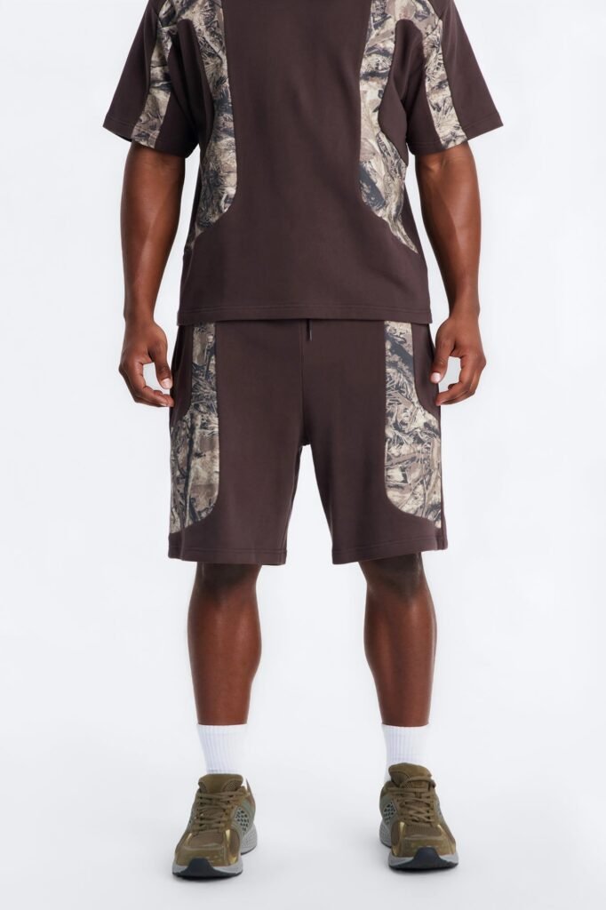 Camo Paneled Sweatshort