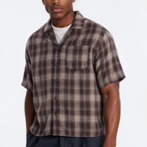 03-03-26_S2PM_53_NS4458_Brown_LR_MA_21-02-53_22246-Miller_PXF.jpg Your Weekend Plaid Cuban Collar Button Up Shirt