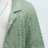 Unwind Cable Knit Short Sleeve Button Up