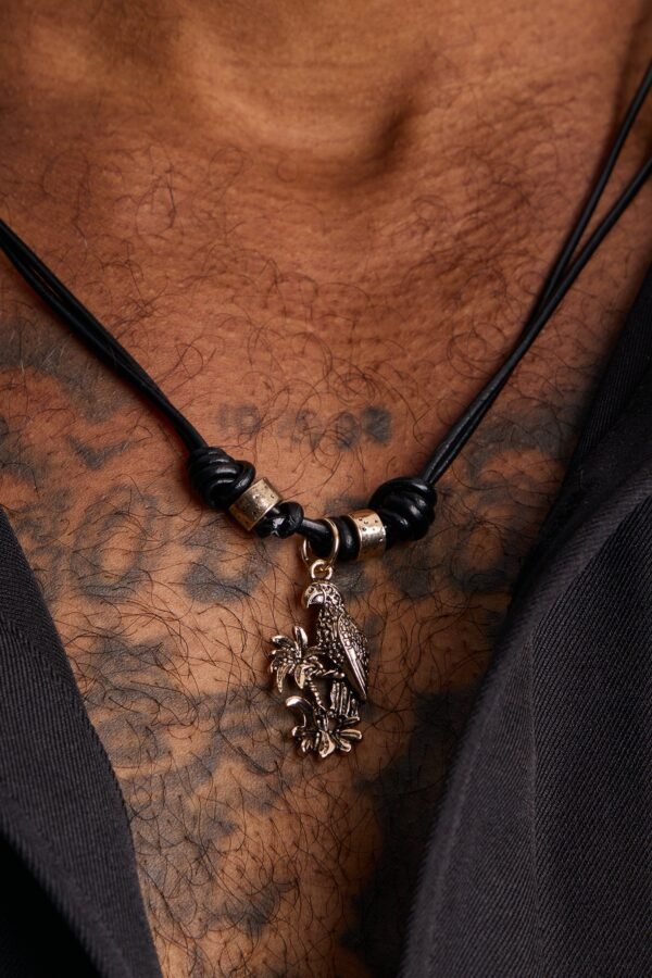 Island Faux Leather Cording Necklace And Bracelet Set