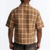 Trippy Mixed Media Button Up Shirt
