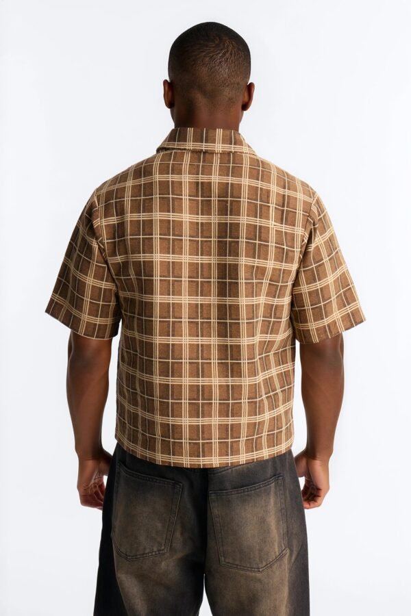 Trippy Mixed Media Button Up Shirt