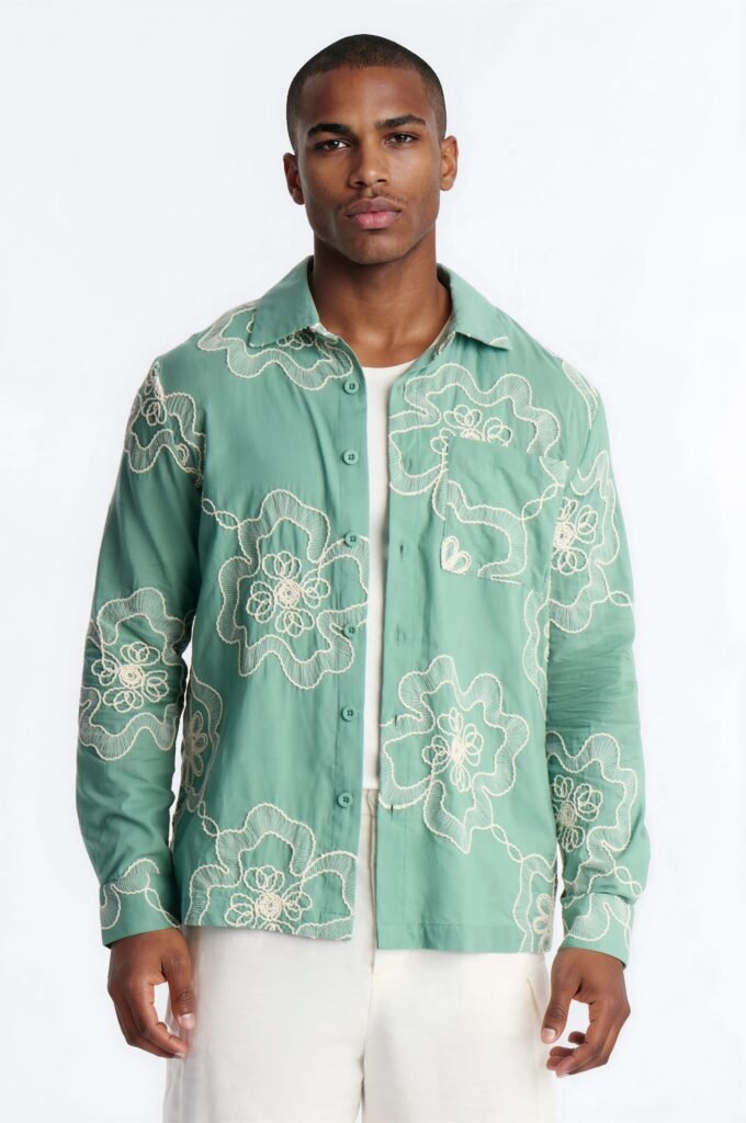 Fleur Entwine Long Sleeve Button Up Shirt