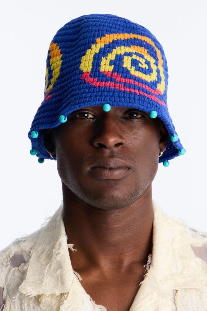 Swirl Crochet Knit Bucket Hat