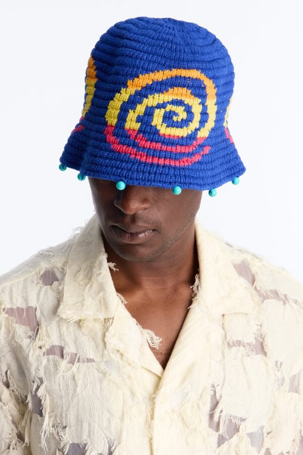 Swirl Crochet Knit Bucket Hat
