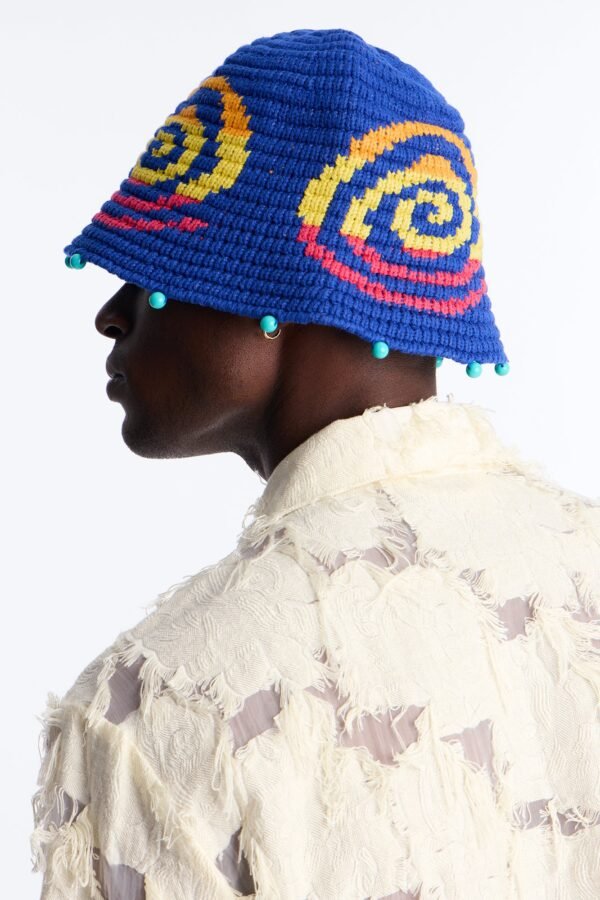 Swirl Crochet Knit Bucket Hat