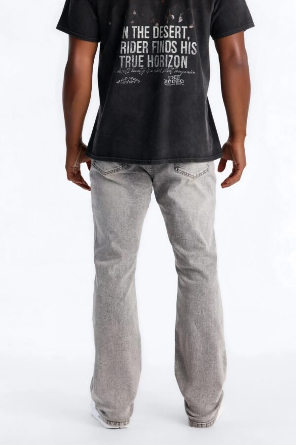 Stacked Skinny Slim Flare Acid Distressed Jeans