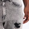 Stacked Skinny Slim Flare Acid Distressed Jeans
