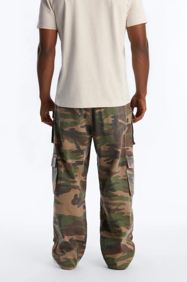 Baggy Rhinestone Combat Cargo Jean