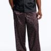 Wide Leg Urban Leopard Satin Pant