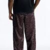Wide Leg Urban Leopard Satin Pant