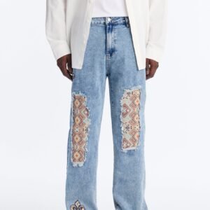Regal Tapestry Stacked Slim Flare Jean