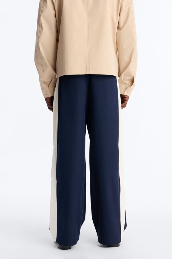 Satin Side Stripe Wide Leg Trouser