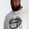 Speak On The Cross Rhinestone Oversized Short Sleeve Tee
