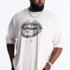 Speak On The Cross Rhinestone Oversized Short Sleeve Tee