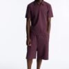 Terrance Textured Stripe Johnny Collar Polo