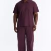 Terrance Textured Stripe Johnny Collar Polo