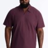 Terrance Textured Stripe Johnny Collar Polo