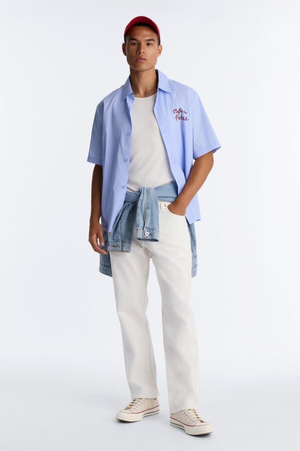 Cafe De Paris Pinstripe Button Up Shirt