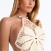 Oceanfront View Crochet Halter Top