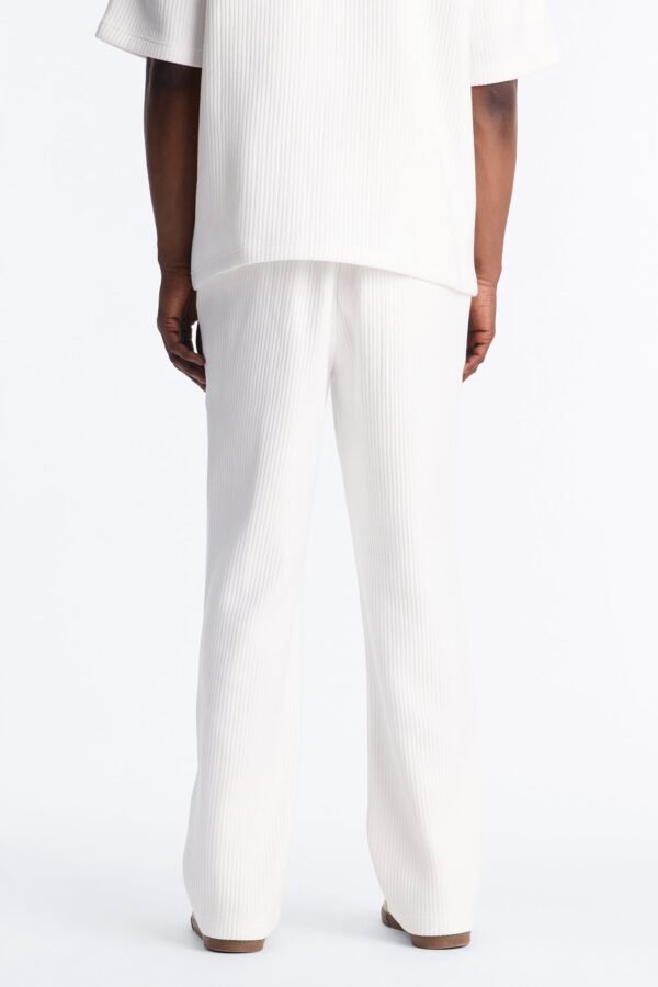 Textured Fleece Straight Leg Pant