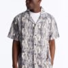 Starry Night Cuban Collar Button Up Shirt