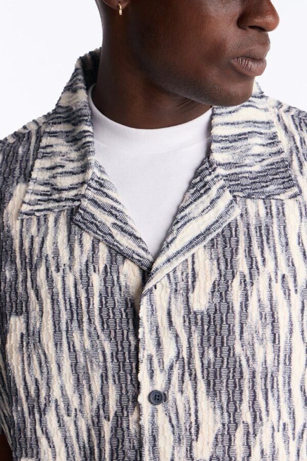 Starry Night Cuban Collar Button Up Shirt