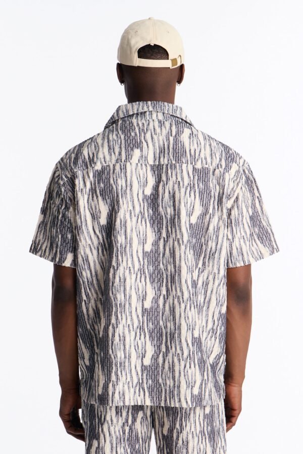 Starry Night Cuban Collar Button Up Shirt