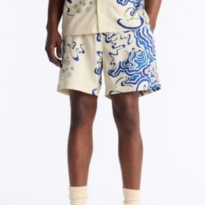 Abstract Mykonos Swim Trunk 7″