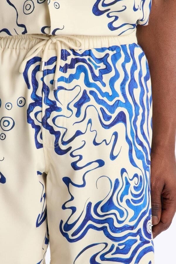 Abstract Mykonos Swim Trunk 7″
