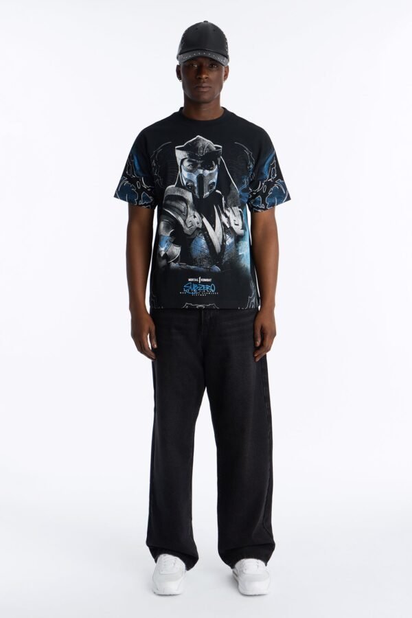 Mortal Kombat Sub Zero Heavy Weight Boxy Short Sleeve Tee