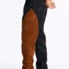 Faux Leather Paneled Straight Leg Pant