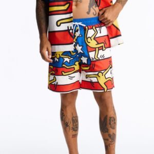 Keith Haring Freedom Swim Trunk 7″