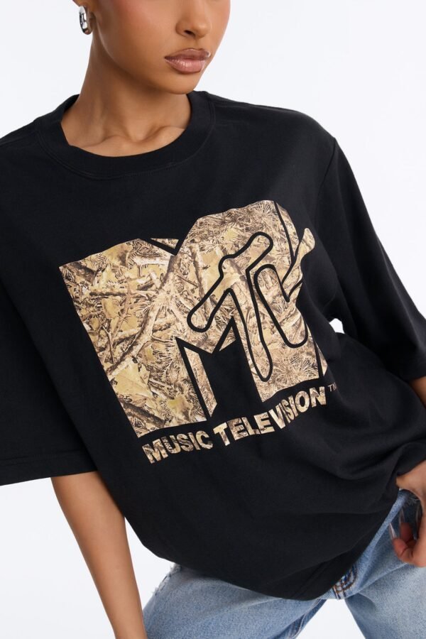 MTV Camo Fill Logo Boxy Tee