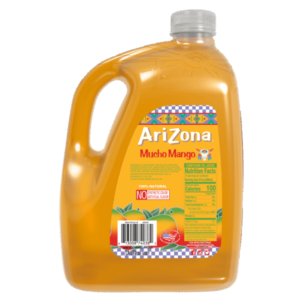 06559d69-13c1-4aea-a31c-4fba77729878.48a25463850f7f5701ac9596148696a6.png AriZona Mucho Mango Juice Cocktail - 128 fl oz Gallon