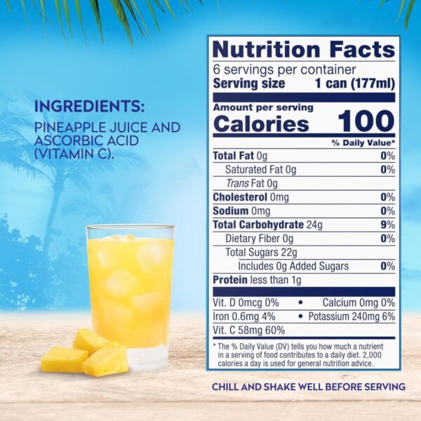 06c3fd88-8181-4f2f-8f0d-23a91b0bb4bb.f1ef111e9e105cea68805693a401a6f2.jpeg Dole All Natural 100% Pineapple Juice Can, 6 fl oz (6 Count)