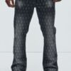 Drilled Slim Stacked Flare Jeans