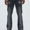 Drilled Slim Stacked Flare Jeans