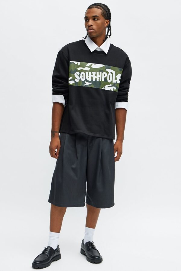 Southpole Camo Panel Sweatshirt