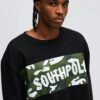 Southpole Camo Panel Sweatshirt
