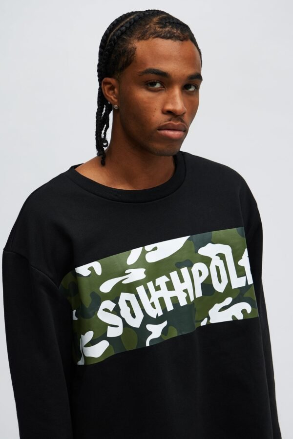 Southpole Camo Panel Sweatshirt