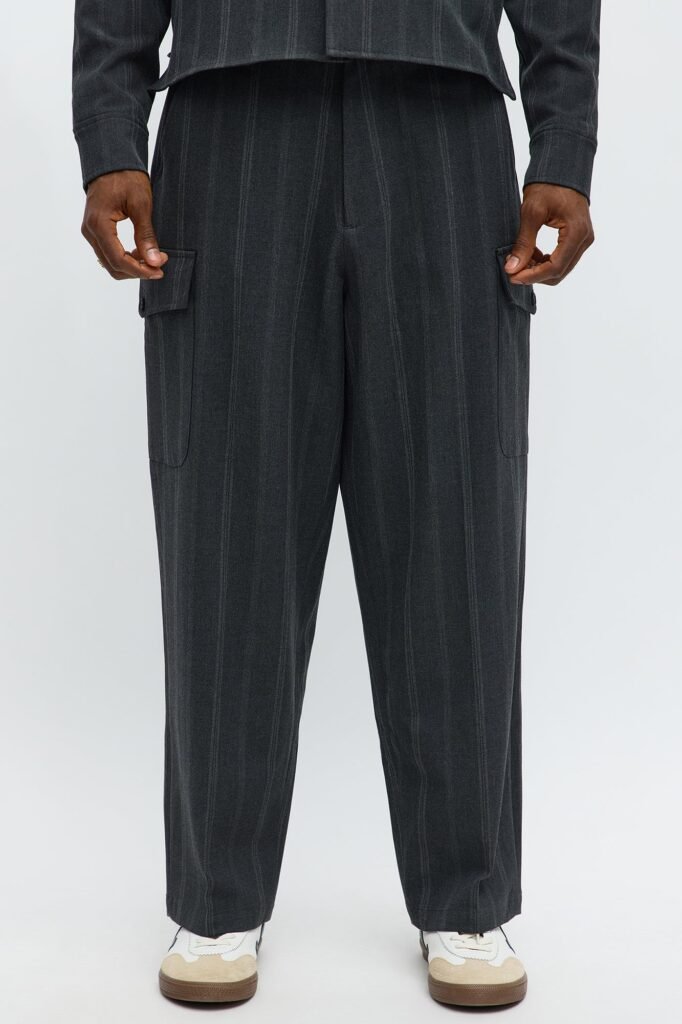Baggy Striped Suiting Trouser