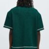 Boxy Soho Weave Applique Textured Button Up Shirt