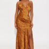 All Spice Satin Maxi Dress